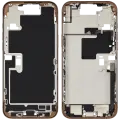 Mid-Frame Housing  W/ Charging Port Flex & Small Parts  For iPhone 16 Pro Max (EU / Global Version) (Used OEM Pull: Grade B) (Desert Titanium)