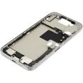 Mid-Frame Housing  W/ Charging Port Flex & Small Parts  For iPhone 16 Pro Max (EU / Global Version) (Used OEM Pull: Grade B) (White Titanium)