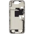 Mid-Frame Housing  W/ Charging Port Flex & Small Parts  For iPhone 16 Pro Max (EU / Global Version) (Used OEM Pull: Grade C) (White Titanium)