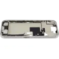 Mid-Frame Housing  W/ Charging Port Flex & Small Parts  For iPhone 16 Pro Max (EU / Global Version) (Used OEM Pull: Grade C) (White Titanium)