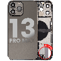 Back Housing W/ Charging Port Flex & Small Parts  For iPhone 13 Pro Max (EU / Global Version) (Used OEM Pull: Grade A) (Graphite)