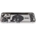 Back Housing W/ Charging Port Flex & Small Parts  For iPhone 13 Pro Max (US Version) (Used OEM Pull: Grade B) (Silver)
