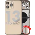 Back Housing W/ Charging Port Flex & Small Parts  For iPhone 13 Pro Max (EU / Global Version) (Used OEM Pull: Grade C) (Gold)