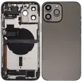 Back Housing W/ Charging Port Flex & Small Parts  For iPhone 13 Pro Max (EU / Global Version) (Used OEM Pull: Grade B) (Graphite)