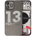 Back Housing W/ Charging Port Flex & Small Parts  For iPhone 13 Pro Max (EU / Global Version) (Used OEM Pull: Grade B) (Graphite)