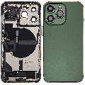 Back Housing W/ Charging Port Flex & Small Parts  For iPhone 13 Pro (US Version) (Used OEM Pull: Grade B) (Alpine Green)