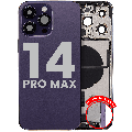 Back Housing W/ Charging Port Flex & Small Parts  For iPhone 14 Pro Max (EU / Global Version) (Used OEM Pull: Grade C) (Deep Purple)