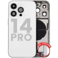 Back Housing W/ Charging Port Flex & Small Parts  For iPhone 14 Pro (US Version) (Used OEM Pull: Grade C) (Silver)