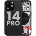 Back Housing W/ Charging Port Flex & Small Parts  For iPhone 14 Pro (US Version) (Used OEM Pull: Grade C) (Space Black)