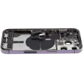 Back Housing W/ Charging Port Flex & Small Parts  For iPhone 14 Pro (US Version) (Used OEM Pull: Grade B) (Deep Purple)