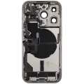 Back Housing W/ Charging Port Flex & Small Parts  For iPhone 14 Pro (US Version) (Used OEM Pull: Grade B) (Silver)