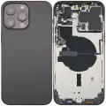 Back Housing W/ Small Parts For iPhone 14 Pro Max (EU / Global Version) (Used OEM Pull: Grade B) (Space Black)