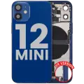 Back Housing W/ Charging Port Flex & Small Parts  For iPhone 12 Mini (US Version) (Used OEM Pull: Grade A) (Blue)