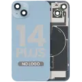 Back Glass With Steel Plate With Wireless NFC & MagSafe Magnet Pre-Installed For iPhone 14 Plus (No Logo) (Blue)
