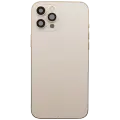 Back Housing W/ Charging Port Flex & Small Parts  For iPhone 12 Pro Max (EU / Global Version) (Used OEM Pull: Grade C) (Gold)