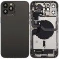 Back Housing W/ Charging Port Flex & Small Parts  For iPhone 12 Pro Max (EU / Global Version) (Used OEM Pull: Grade B) (Graphite)
