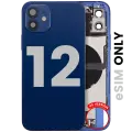 Back Housing W/ Charging Port Flex & Small Parts  For iPhone 12 (US Version) (Used OEM Pull: Grade C) (Blue)