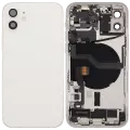 Back Housing W/ Charging Port Flex & Small Parts  For iPhone 12 (US Version) (Used OEM Pull: Grade B) (White)