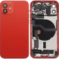 Back Housing W/ Charging Port Flex & Small Parts  For iPhone 12 (US Version) (Used OEM Pull: Grade B) (Red)