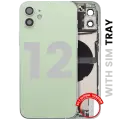 Back Housing W/ Charging Port Flex & Small Parts  For iPhone 12 (EU / Global Version) (Used OEM Pull: Grade B) (Green)