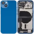 Back Housing W/ Charging Port Flex & Small Parts  For iPhone 13 (US Version) (Used OEM Pull: Grade A) (Blue)