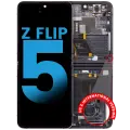 Inner OLED Assembly With Frame Compatible For Samsung Galaxy Z Flip 5 5G (F731) (US & International) (Aftermarket) (Phantom Black)