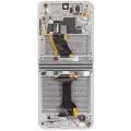Inner OLED Assembly With Frame Compatible For Samsung Galaxy Z Flip 5 5G (F731) (US & International) (Aftermarket) (Cream)