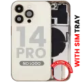 Back Housing W/ Small Parts For iPhone 14 Pro (EU / Global Version) (Aftermarket Plus) (Gold)