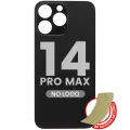 Back Glass With 3M Adhesive For iPhone 14 Pro Max (No Logo / Large Camera Hole) (Space Black)
