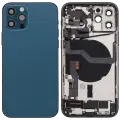 Back Housing W/ Charging Port Flex & Small Parts  For iPhone 12 Pro (EU / Global Version) (Used OEM Pull: Grade A) (Pacific Blue)