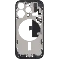 Mid-Frame Housing  W/ Charging Port Flex & Small Parts  For iPhone 15 Pro (US Version) (Used OEM Pull: Grade A) (Blue Titanium)