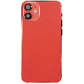 Back Housing W/ Charging Port Flex & Small Parts  For iPhone 12 Mini (EU / Global Version) (Used OEM Pull: Grade A) (Red)