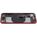 Back Housing W/ Charging Port Flex and Small Components Pre-Installed For iPhone SE (2022) (Used OEM Pull: Grade C) (Red)
