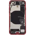 Back Housing W/ Charging Port Flex and Small Components Pre-Installed For iPhone SE (2022) (Used OEM Pull: Grade B) (Red)