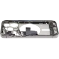 Mid-Frame Housing  W/ Charging Port Flex & Small Parts  For iPhone 15 Pro (US Version) (Used OEM Pull: Grade C) (Natural Titanium)