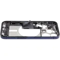 Mid-Frame Housing  W/ Charging Port Flex & Small Parts  For iPhone 15 Pro (US Version) (Used OEM Pull: Grade B) (Blue Titanium)