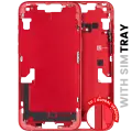 Mid-Frame Housing  W/ Small Parts For iPhone 14 Plus (EU / Global Version) (Used OEM Pull: Grade C) (Red)