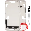 Mid-Frame Housing  W/ Small Parts For iPhone 14 Plus (EU / Global Version) (Used OEM Pull: Grade B) (Starlight)