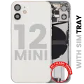 Back Housing W/ Charging Port Flex & Small Parts  For iPhone 12 Mini (EU / Global Version) (Used OEM Pull: Grade B) (White)