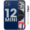 Back Housing W/ Charging Port Flex & Small Parts  For iPhone 12 Mini (EU / Global Version) (Used OEM Pull: Grade C) (Blue)