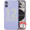 Back Housing W/ Charging Port Flex & Small Parts  For iPhone 12 Mini (US Version) (Used OEM Pull: Grade C) (Purple)