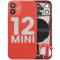 Back Housing W/ Charging Port Flex & Small Parts  For iPhone 12 Mini (US Version) (Used OEM Pull: Grade C) (Red)