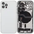 Back Housing W/ Charging Port Flex & Small Parts  For iPhone 12 Pro (US Version) (Used OEM Pull: Grade A) (Silver)