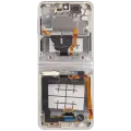 Inner OLED Assembly With Frame Compatible For Samsung Galaxy Z Flip 3 5G (F711) (US & International) (Aftermarket Plus) (Cream)