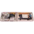 Inner OLED Assembly With Frame Compatible For Samsung Galaxy Z Flip 4 5G (F721) (US & International Version) (Aftermarket Plus) (Pink Gold)