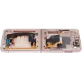 Inner OLED Assembly With Frame Compatible For Samsung Galaxy Z Flip 4 5G (F721) (US & International Version) (Aftermarket Plus) (Pink Gold)