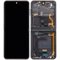 Inner OLED Assembly With Frame Compatible For Samsung Galaxy Z Flip 4 5G (F721) (US & International Version) (Aftermarket) (Graphite)