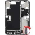 Mid-Frame Housing  W/ Charging Port Flex & Small Parts  For iPhone 16 Pro Max (US Version) (Used OEM Pull: Grade C) (White Titanium)
