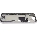 Mid-Frame Housing  W/ Charging Port Flex & Small Parts  For iPhone 16 Pro Max (US Version) (Used OEM Pull: Grade C) (White Titanium)