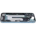 Mid-Frame Housing  W/ Charging Port Flex & Small Parts  For iPhone 16 Plus (US Version) (Used OEM Pull: Grade C) (Teal)